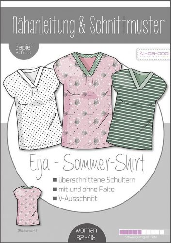 Papierschnittmuster -  Eija Sommer Shirt - Damen - Kibadoo